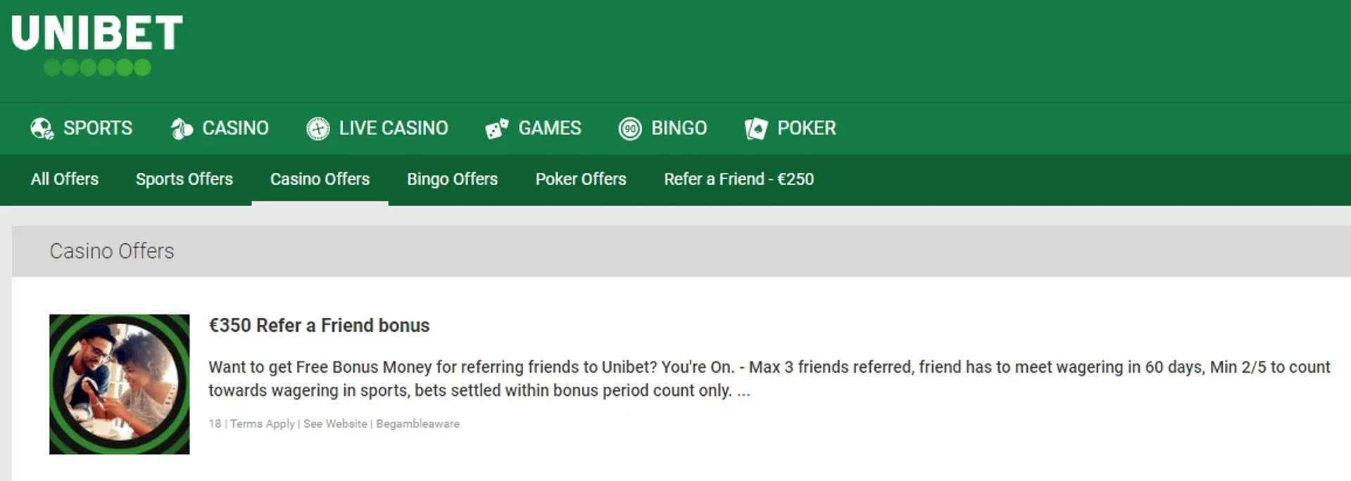 Poker sequência